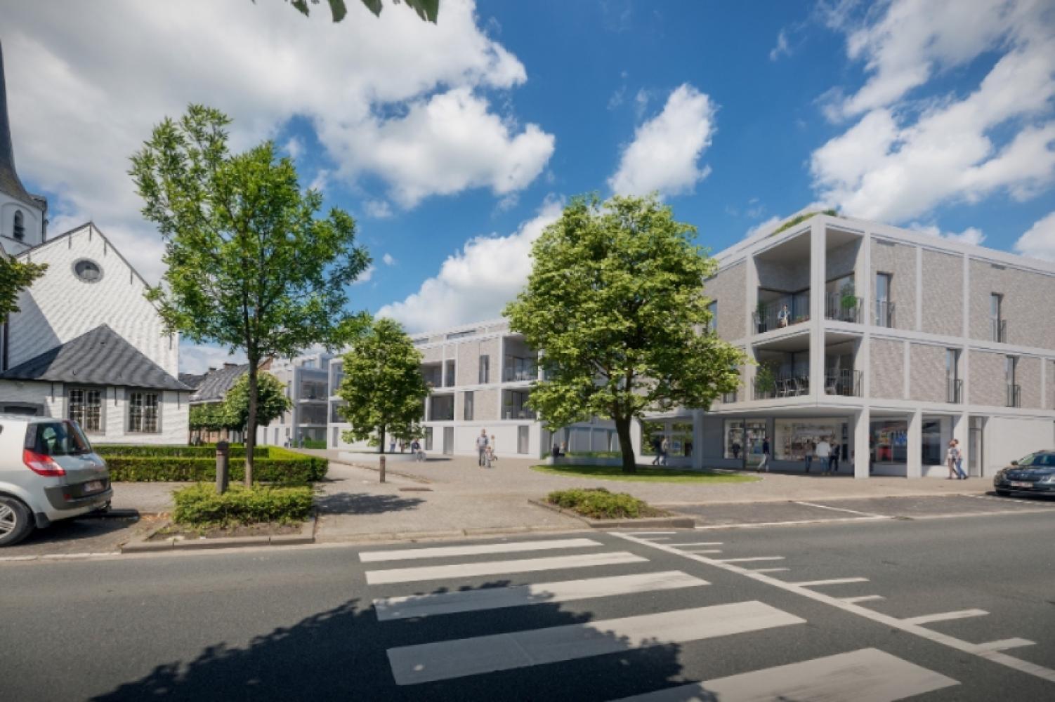 Green Square presenteert u 35 nieuwbouwappartementen en een winkelpand, letterlijk ónder de Kerktoren van Sleidinge. - Appartement à vendre