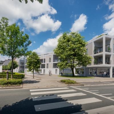 Green Square presenteert u 35 nieuwbouwappartementen en een winkelpand, letterlijk ónder de Kerktoren van Sleidinge. - Appartement à vendre