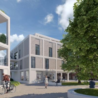 Green Square presenteert u 35 nieuwbouwappartementen en een winkelpand, letterlijk ónder de Kerktoren van Sleidinge. - Appartement à vendre