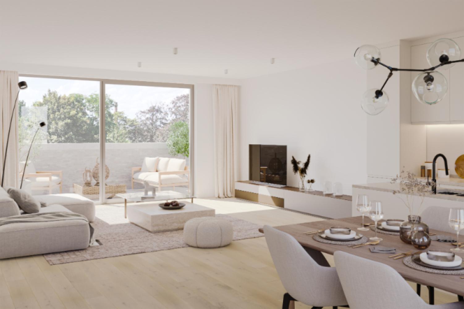 Green Square presenteert u 35 nieuwbouwappartementen en een winkelpand, letterlijk ónder de Kerktoren van Sleidinge. - Appartement à vendre